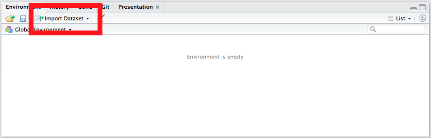 Import Data via RStudio’s GUI
